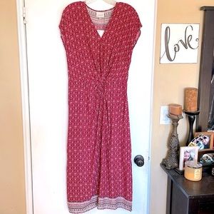 NWT floral knotted waist bohemian style dress